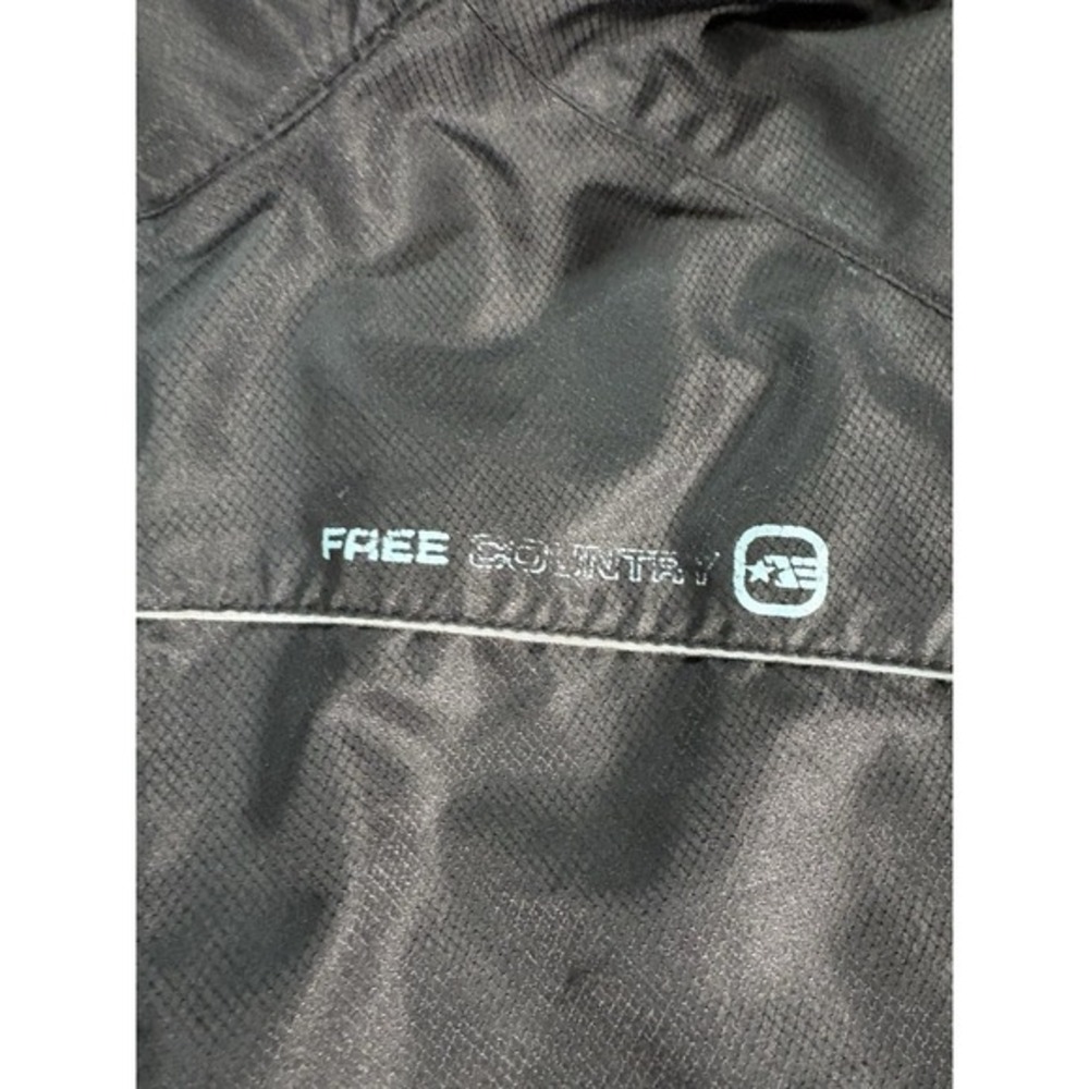 Free Country Windbreaker Jacket Women Large Black Blue Zipper Lightweight - Picture 2 of 7